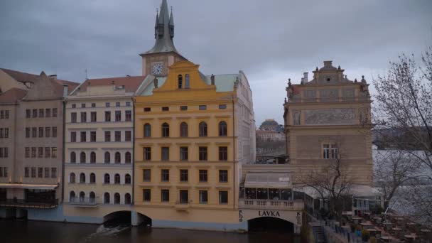 Prague República Checa Março 2017 Belos Edifícios Cidade Praga — Vídeo de Stock