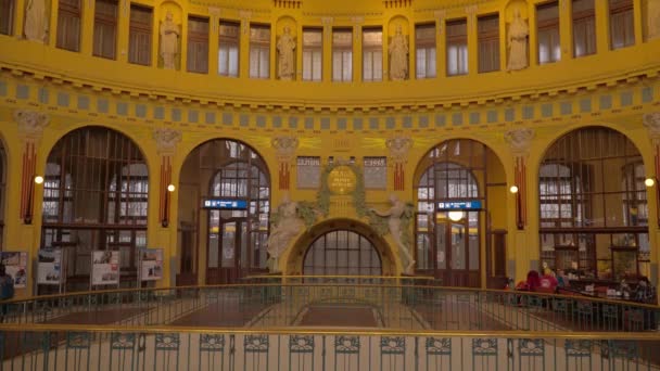 Estação Central Praga Lobby Principal Prague República Checa Março 2017 — Vídeo de Stock