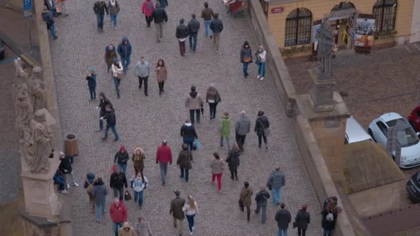 Mensen Lopen Praag Praag Tsjechische Republiek Maart 2017 — Stockvideo