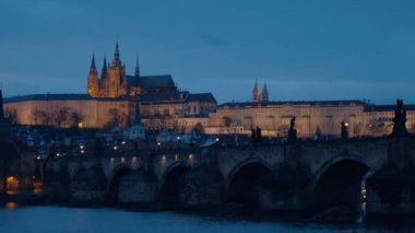  Prag / Çek Cumhuriyeti - 19 Şubat 2017: Prag City'deki güzel binalar