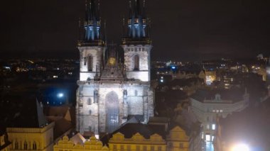  Prag / Çek Cumhuriyeti - 19 Şubat 2017: Prag City'deki güzel binalar