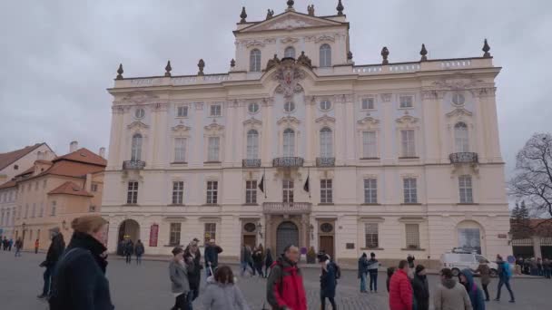 Personnes Marchant Prague Prague République Tchèque Mars 2017 — Video