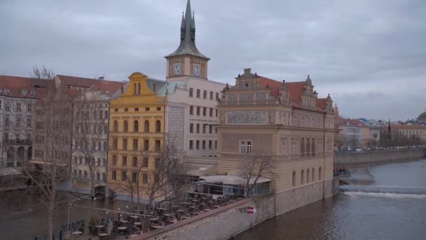 布拉格 捷克共和国 2017年3月19日 布拉格市美丽的建筑 — 图库视频影像