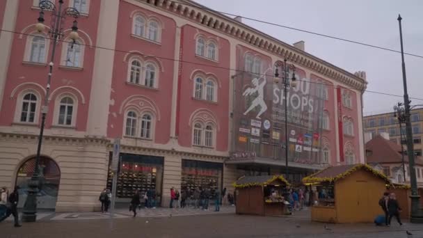 Insanlar Prag Prag Çek Cumhuriyeti Şubat 2017 — Stok video