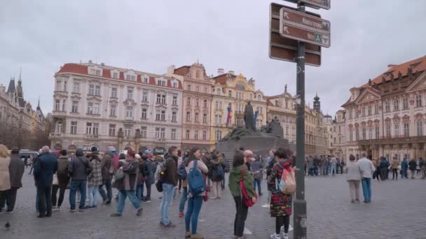 Lidí Kteří Jdou Praze Praha Česká Republika Března 2017 — Stock video