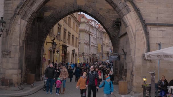 Människor Prag Prag Tjeckien Mars 2017 — Stockvideo