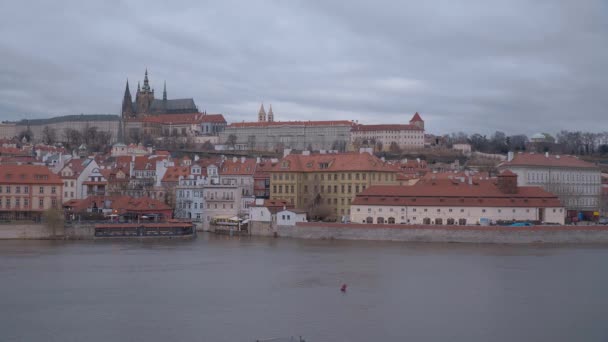 Prag Tjeckien Mars 2017 Vackra Byggnader Prague City — Stockvideo