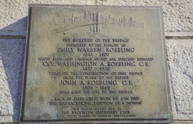 Brooklyn Köprüsü'nün New York - bir ünlü Simgesel Yapı-Manhattan - New York - 1 Nisan 2017