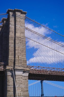 Brooklyn Köprüsü'nün New York - bir ünlü Simgesel Yapı-Manhattan - New York - 1 Nisan 2017