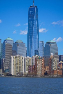 Etkileyici bir Dünya Ticaret Merkezi Binası Manhattan Skyline - Manhattan - New York - 1 Nisan 2017