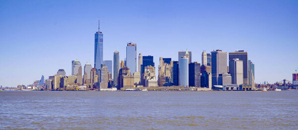 The skyline of Manhattan downtown New York- MANHATTAN - NEW YORK