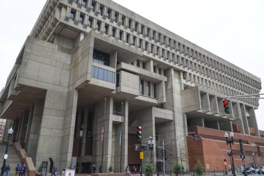 Boston City Hall Şehir - Boston, Massachusetts - 3 Nisan 2017