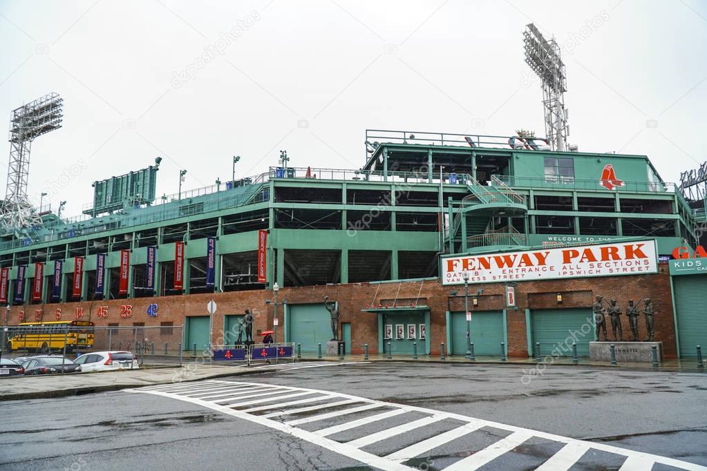 The famous Fenway Park stadium in Boston - BOSTON , MASSACHUSETTS - APRIL 3, 2017