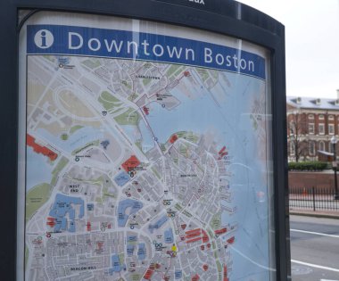 Harita Downtown Boston - Boston, Massachusetts - 3 Nisan 2017