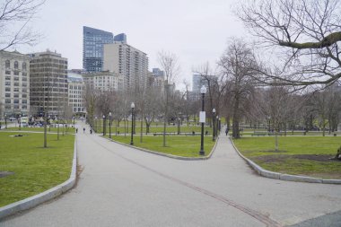 Güzel Boston Common Park city - Boston, Massachusetts - 3 Nisan 2017
