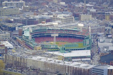 Havadan görünümü Boston Fenway Park - Boston, Massachusetts - 3 Nisan 2017