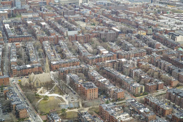 De stad Boston - luchtfoto - Boston, Massachusetts - 3 April 2017 — Stockfoto