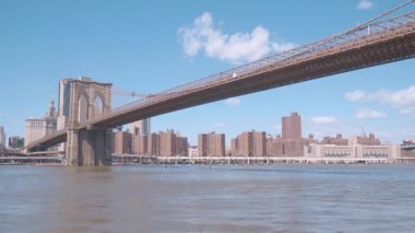 New York 'taki Brooklyn Köprüsü - Brooklyn manzaralı