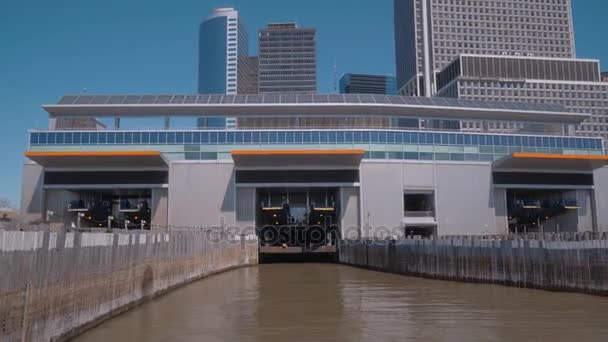 Terminal de ferries de Staten Island en Manhattan Nueva York — Vídeo de stock