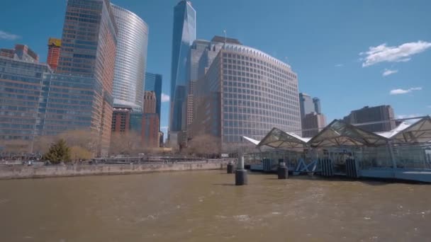 Nowoczesny molo w Manhattan Downtown — Wideo stockowe