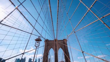 Etkileyici Brooklyn Köprüsü New York - inanılmaz geniş açı çekimi
