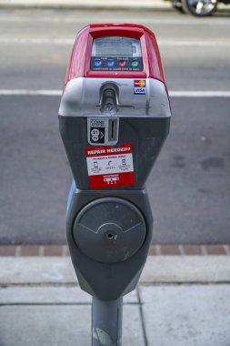 Parkmetre Washington Dc şehir - Washington Dc - Columbia - 7 Nisan 2017