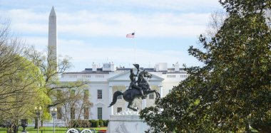 Washington Dc - Beyaz Saray'da görüntülemek Lafayette Square - Washington Dc - Columbia - 7 Nisan 2017