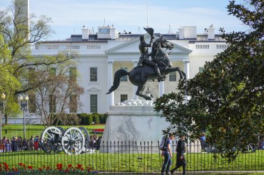 Washington Dc - Beyaz Saray'da görüntülemek Lafayette Square - Washington Dc - Columbia - 7 Nisan 2017
