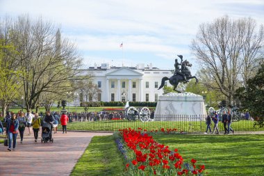 Lafayette Meydanı ve Beyaz Saray Washington - Washington Dc - Columbia - 7 Nisan 2017
