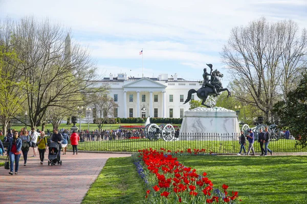 Lafayette Meydanı ve Beyaz Saray Washington - Washington Dc - Columbia - 7 Nisan 2017 — Stok fotoğraf