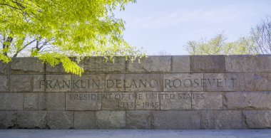 Franklin Delano Roosevelt Anıtı Washington - Washington Dc - Columbia - 7 Nisan 2017