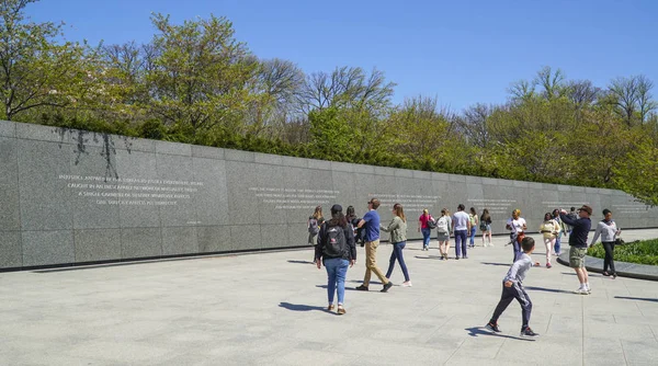 Grande atração turística em Washington - O Martin Luther King Memorial - WASHINGTON DC - COLUMBIA - 7 de abril de 2017 — Fotografia de Stock