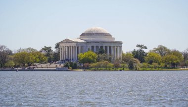 Thomas Jefferson Memorial - Washington'da deprem Havzası görünümünden - Washington Dc - Columbia - 7 Nisan 2017