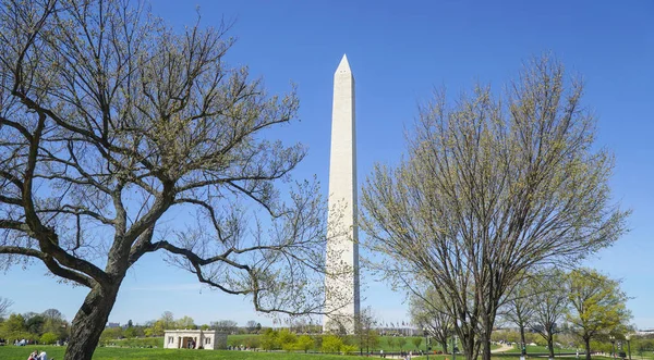 Monumento a Washington en un día soleado - WASHINGTON DC - COLUMBIA - 7 DE ABRIL DE 2017 —  Fotos de Stock