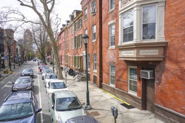 Sokak Görünümü'nde tarihi ilçe Philadelphia - Philadelphia - Pennsylvania - 6 Nisan 2017