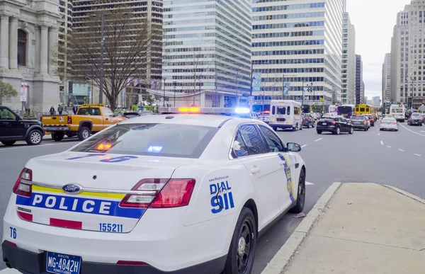 Coche de policía de Filadelfia - FILADELFIA - PENNSYLVANIA - 6 DE ABRIL DE 2017 — Foto de Stock