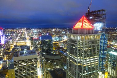 Işıklar, Philadelphia - hava geceleri - Philadelphia - Pennsylvania - 7 Nisan 2017 görüntüleyin.
