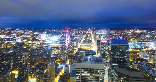 Gyönyörű Philadelphia at night - nagy légi felvétel - Philadelphia - Pennsylvania - 2017. április 7. — Stock Fotó