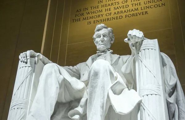 Abraham Lincoln szobor, Washington DC-ben - a Lincoln Memorial — Stock Fotó