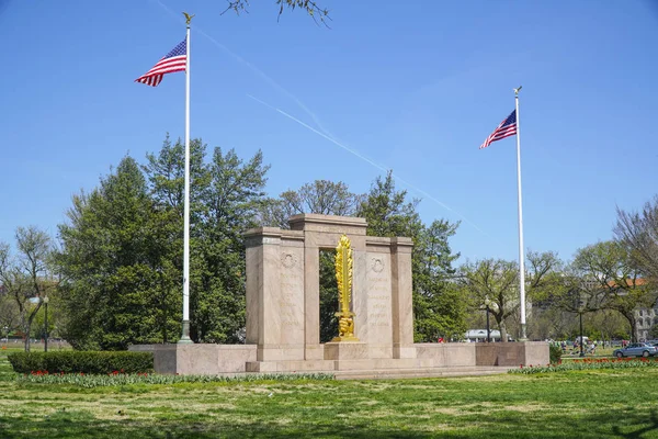 Memorial da Segunda Divisão em Washington DC - WASHINGTON, DISTRITOS DA COLUMBIA - 8 de abril de 2017 — Fotografia de Stock