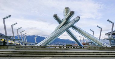 Sanat heykel Vancouver Burrard açılış - Vancouver - Kanada - 12 Nisan 2017