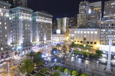 Güzel San Francisco Union Square gece - San Francisco - California tarafından - 17 Nisan 2017