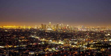 Büyük şehir arasına Los Angeles gece - hava göster - Los Angeles - California - 19 Nisan 2017
