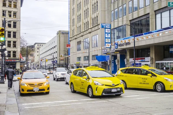 택시 택시 밴쿠버 시-밴쿠버-캐나다-4 월 12 일, 2017 — 스톡 사진