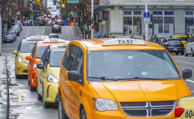 Vancouver taksi taksi yolcu - Vancouver - Kanada için - 12 Nisan 2017 bekliyor