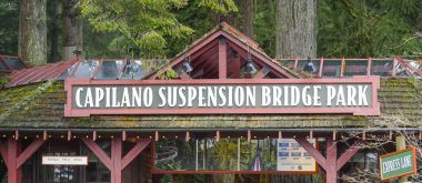 Ünlü Capilano Asma Köprüsü Park North Vancouver - Vancouver - Kanada - 12 Nisan 2017