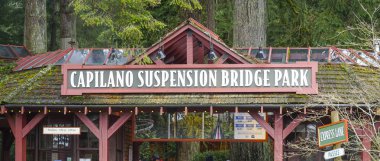 Ünlü Capilano Asma Köprüsü Park North Vancouver - Vancouver - Kanada - 12 Nisan 2017