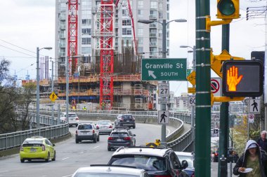 Vancouver - Granville St Güney - Vancouver - Kanada - 12 Nisan 2017 sokak görünümü