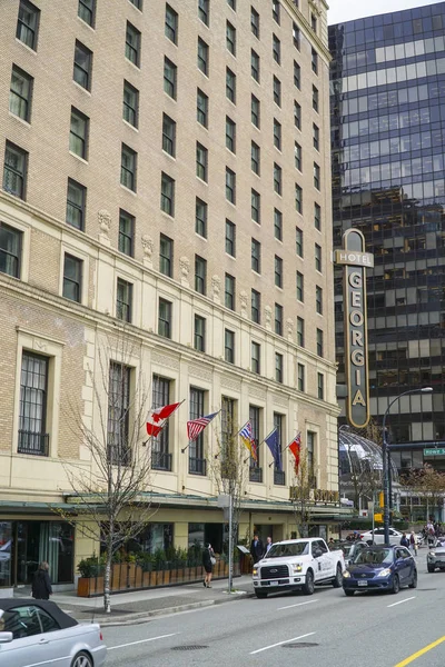 Hermoso Hotel Georgia en Vancouver - VANCOUVER - CANADÁ - 12 DE ABRIL DE 2017 —  Fotos de Stock