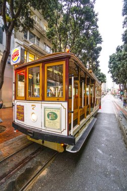 San Francisco - Cable Car - San Francisco - California - ünlü cazibe 18 Nisan 2017